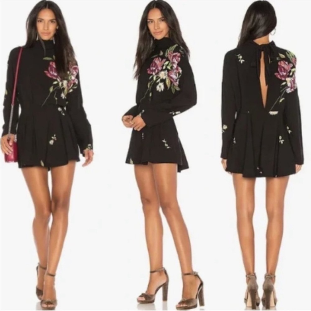 Free People Black Gemma Tunic Mini Dress